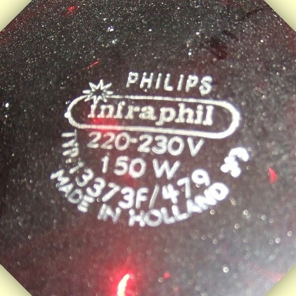 Philips Infraphil warmtelamp met opdruk type A
