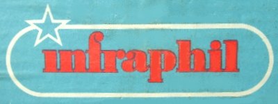 het Philips Infraphil warmtelamp logo/woordmerk uit de 1950er jaren (4)