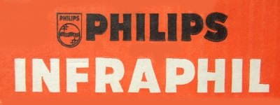 het Philips Infraphil warmtelamp woordmerk uit 1962