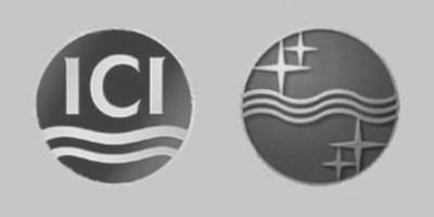 de cirkelvormige logo's van ICI en van Philips